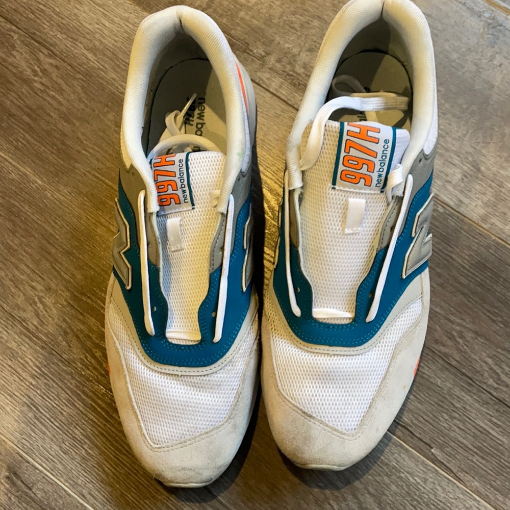 New Balance 997H White and Blue Sneakers